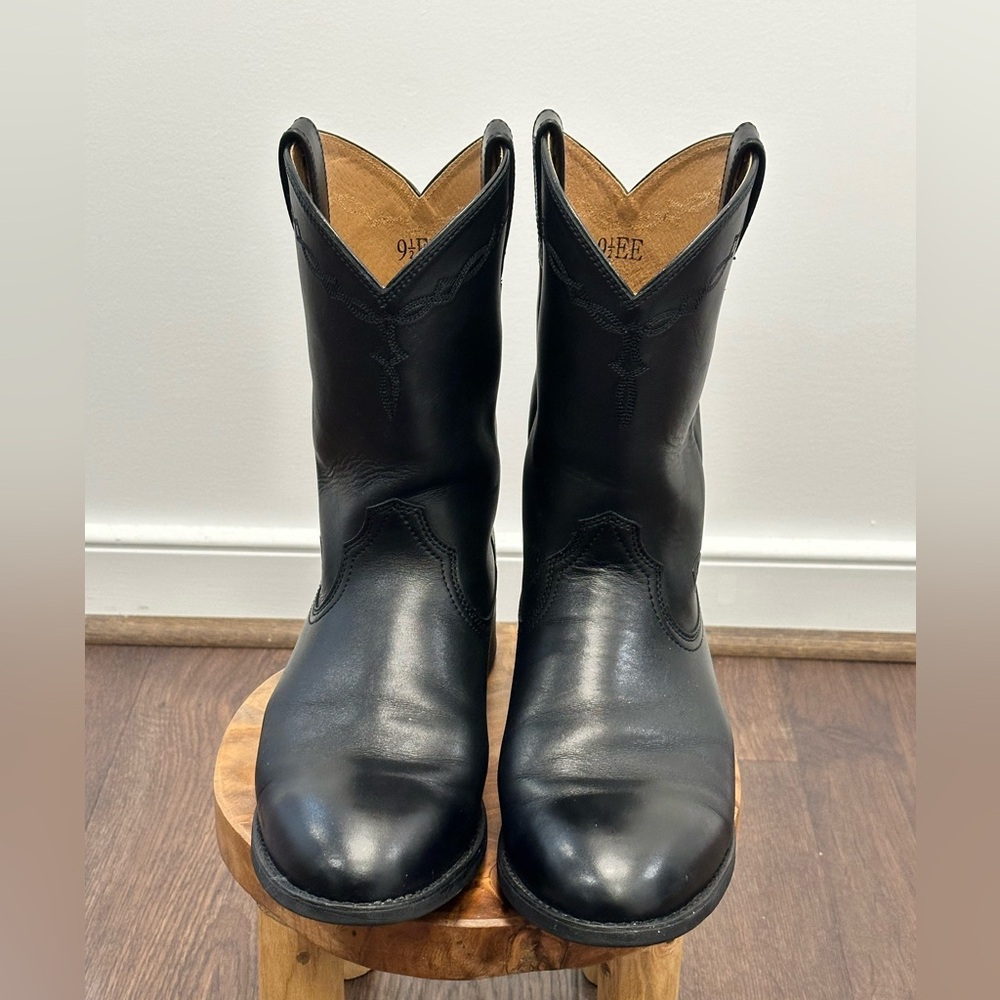 ARIAT Men's Black Western Leather Cowboy Black Boots Size 9.5EE - Picture 15 of 15